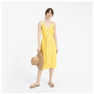 Everlane Yellow Wrap Dress